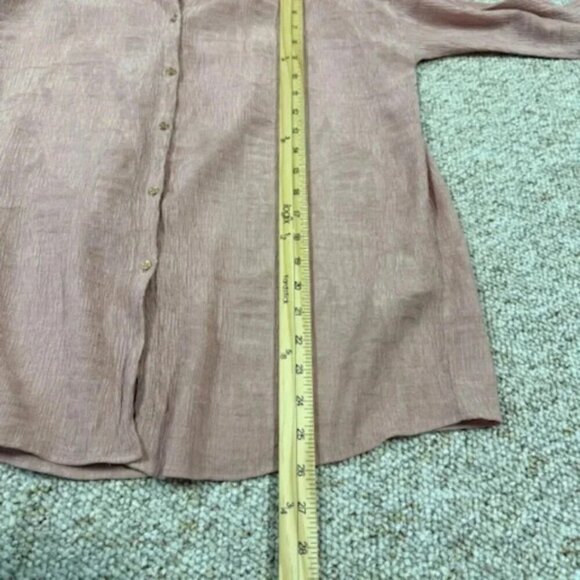 Zara Women’s Button Up Wrinkled Satin Effect Long Sleeve Shirt Size Small - Picture 8 of 9